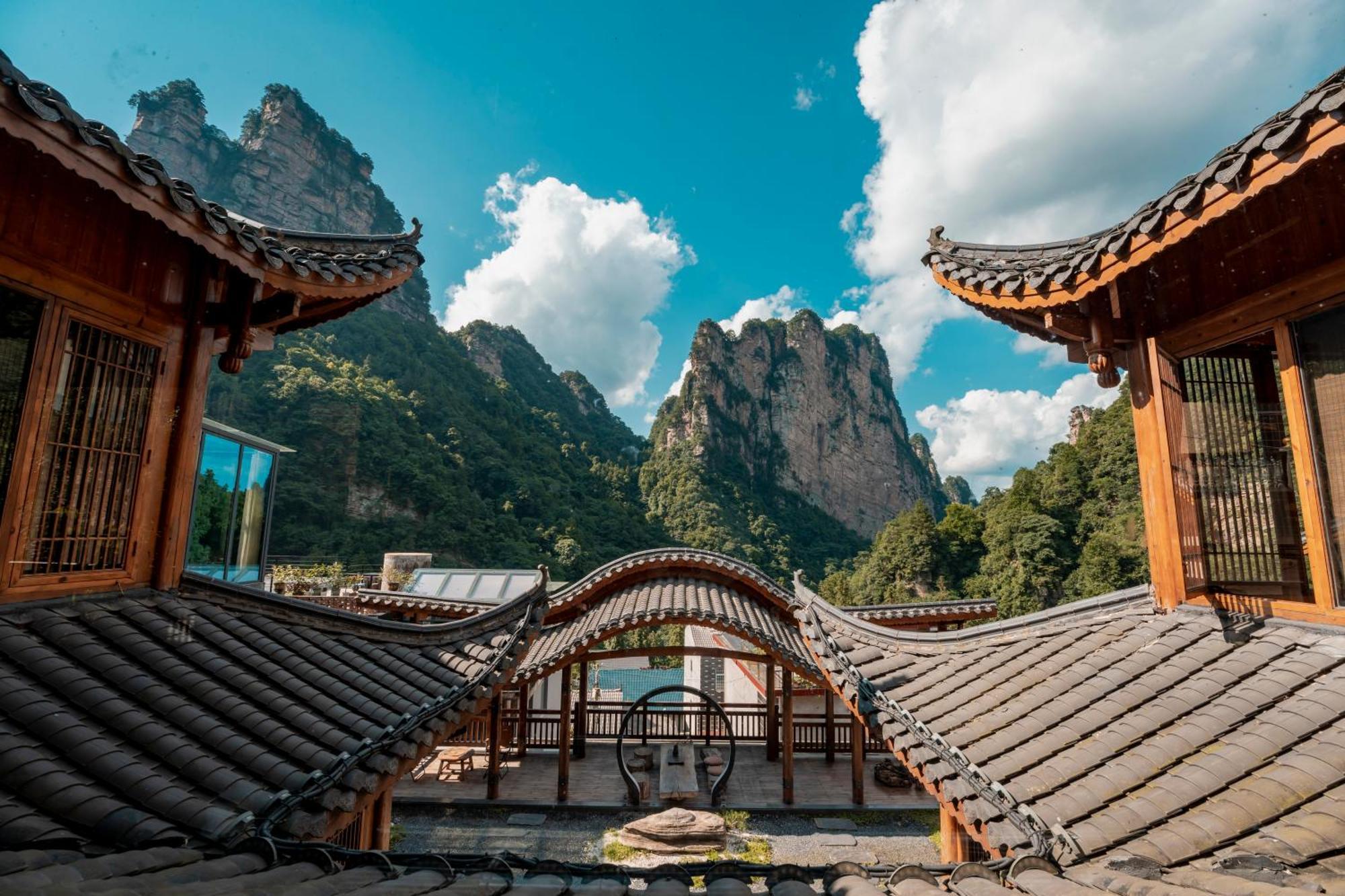 雾里观阵山 Foggy Valley Trương Gia Giới Ngoại thất bức ảnh
